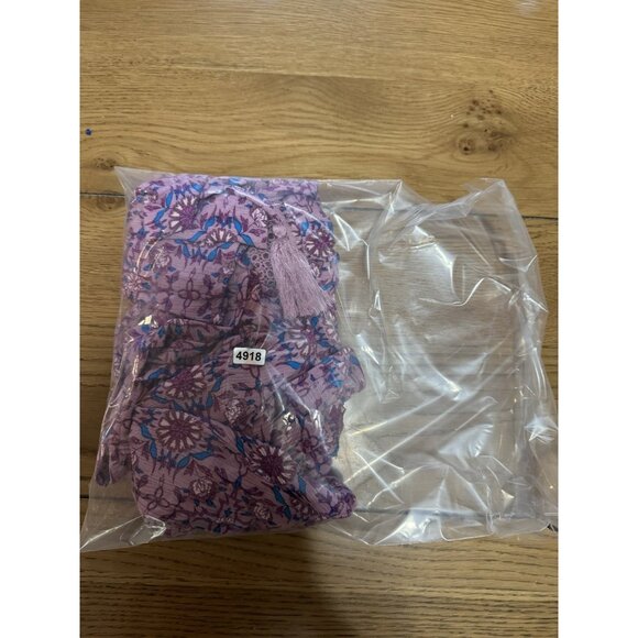 Torrid Women’s Peasant Top Size 00 Purple Floral‎ Crochet Short Sleeve Babydoll - Picture 11 of 11